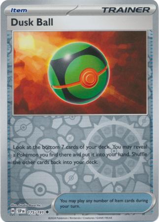 Pokemon Scarlet & Violet Surging Sparks Trainer Dusk Ball Card reverse