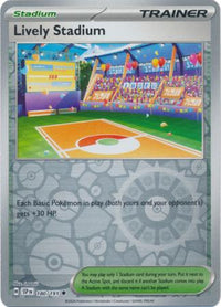 Pokemon Scarlet & Violet Surging Sparks Trainer Lively Stadium Card reverse