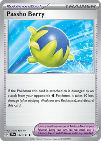 Pokemon Scarlet & Violet Surging Sparks Trainer Passho Berry Card