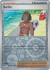 Pokemon Scarlet & Violet Surging Sparks Trainer Surfer Card reverse