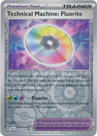 Pokemon Scarlet & Violet Surging Sparks Trainer Technical Machine: Fluorite Card reverse