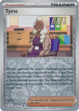 Pokemon Scarlet & Violet Surging Sparks Trainer Tyme Card reverse