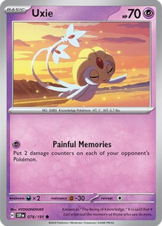 Pokemon Scarlet & Violet Surging Sparks Uxie Card