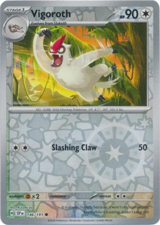 Pokemon Scarlet & Violet Surging Sparks Vigoroth Card Reverse