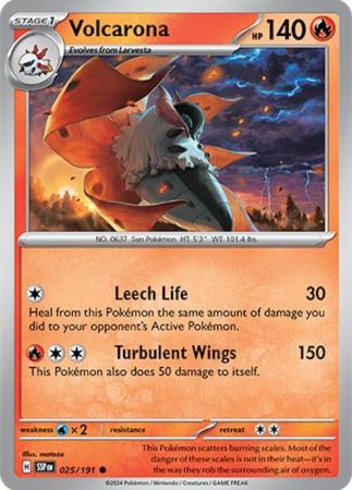 Pokemon Scarlet & Violet Surging Sparks Volcarona Card