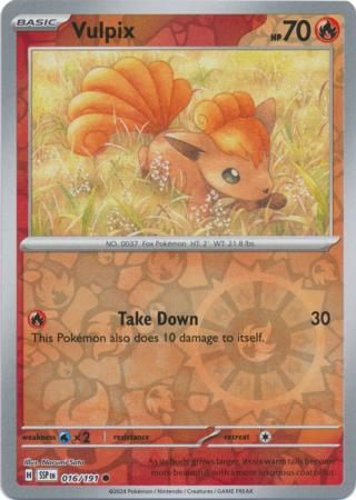 Pokemon Scarlet & Violet Surging Sparks Vulpix Card Reverse Holo