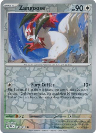 Pokemon Scarlet & Violet Surging Sparks Zangoose Card reverse