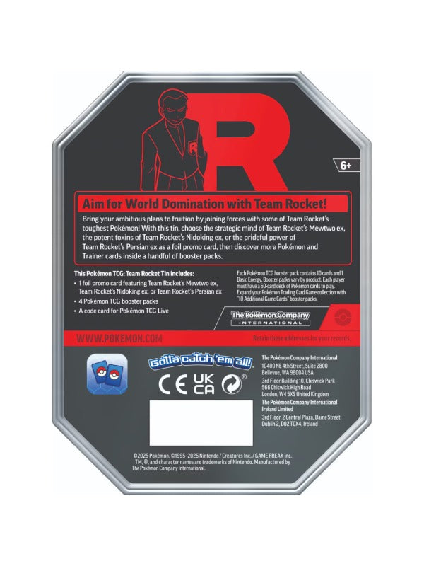 Pokemon TCG Team Rocket Tin (Set of 3)