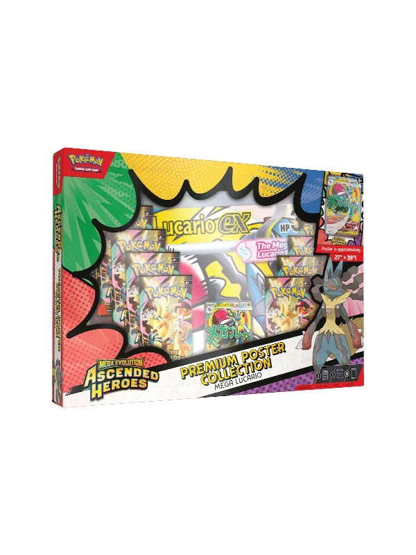 Pokemon Mega Evolution Ascended Heroes Premium Poster Collection (Mega Lucario ex)