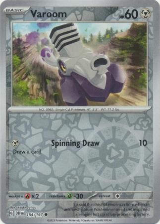 Pokemon Scarlet & Violet Obsidian Flames Varoom Card reverse