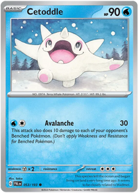 Pokemon Scarlet & Violet Paldea Evolved Cetoddle Card