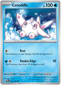 Pokemon Scarlet & Violet Paldea Evolved Cetoddle Card #054