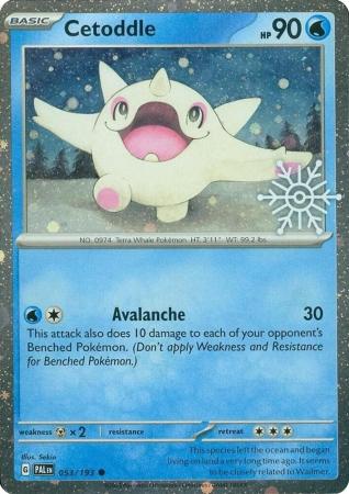 Pokemon Scarlet & Violet Paldea Evolved Cetoddle Card Snowflake Stamp