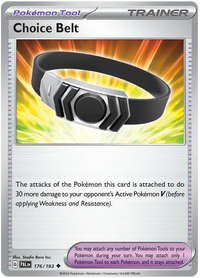 Pokemon Scarlet & Violet Paldea Evolved Choice Belt Card
