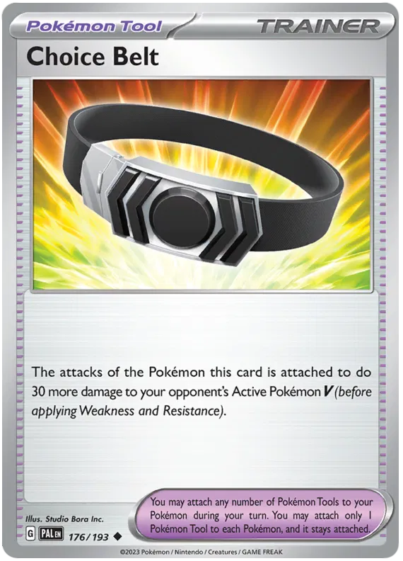 Pokemon Scarlet & Violet Paldea Evolved Choice Belt Card