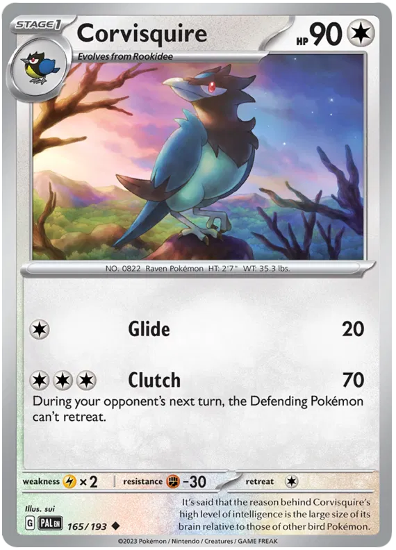 Pokemon Scarlet & Violet Paldea Evolved Corvisquire Card