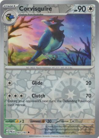 Pokemon Scarlet & Violet Paldea Evolved Corvisquire Card Reverse Holo