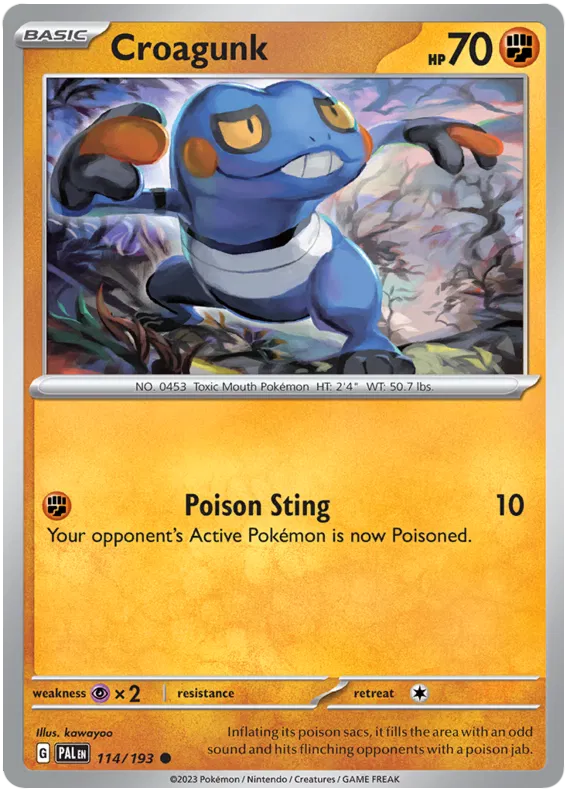 Pokemon Scarlet & Violet Paldea Evolved Croagunk Card