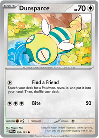 Pokemon Scarlet & Violet Paldea Evolved Dunsparce Card