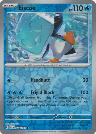 Pokemon Scarlet & Violet Paldea Evolved Eiscue Reverse Holo Card