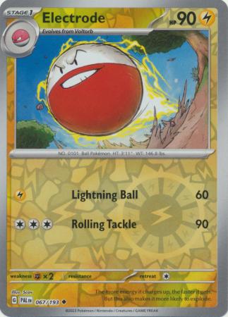 Pokemon Scarlet & Violet Paldea Evolved Electrode Card Reverse Holo
