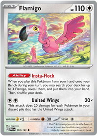 Pokemon Scarlet & Violet Paldea Evolved Flamigo Card