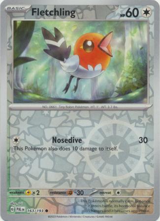 Pokemon Scarlet & Violet Paldea Evolved Fletchling Card Reverse Holo