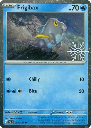 Pokemon Scarlet & Violet Paldea Evolved Frigibax Card Snowflake Stamp
