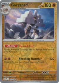 Pokemon Scarlet & Violet Paldea Evolved Garganacl Card Reverse Holo