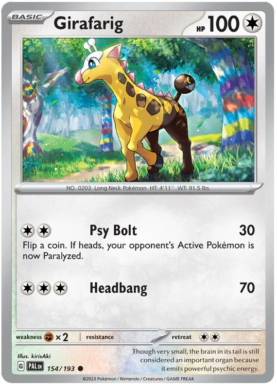 Pokemon Scarlet & Violet Paldea Evolved Girafarig Card