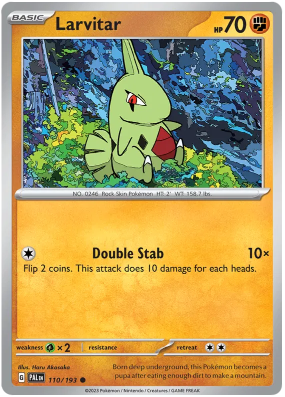 Pokemon Scarlet & Violet Paldea Evolved Larvitar Card