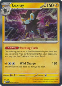 Pokemon Scarlet & Violet Paldea Evolved Luxray Card Holo