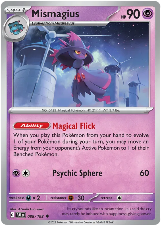 Pokemon Scarlet & Violet Paldea Evolved Mismagius Card