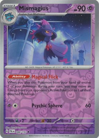 Pokemon Scarlet & Violet Paldea Evolved Mismagius Card Reverse Holo