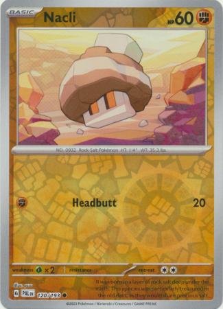 Pokemon Scarlet & Violet Paldea Evolved Nacli Card Reverse Holo