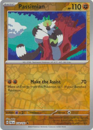 Pokemon Scarlet & Violet Paldea Evolved Passimian Card Reverse Holo