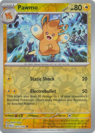 Pokemon Scarlet & Violet Paldea Evolved Pawmo Card Reverse Holo