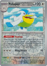 Pokemon Scarlet & Violet Paldea Evolved Pelipper Card Reverse Holo