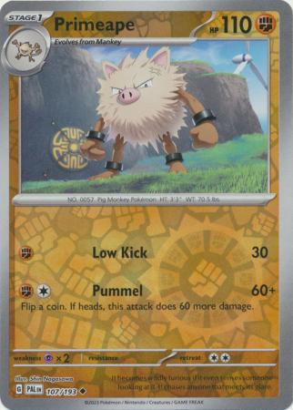 Pokemon Scarlet & Violet Paldea Evolved Primeape Card Reverse Holo