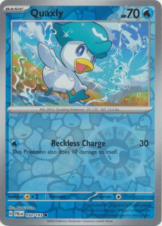 Pokemon Scarlet & Violet Paldea Evolved Quaxly Reverse Holo Card #050