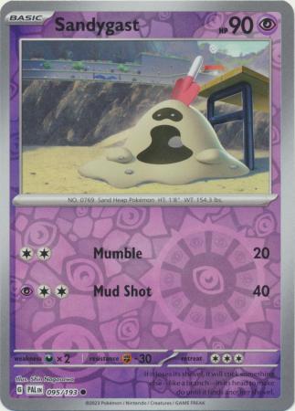 Pokemon Scarlet & Violet Paldea Evolved Sandygast Card Reverse Holo