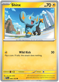 Pokemon Scarlet & Violet Paldea Evolved Shinx Card