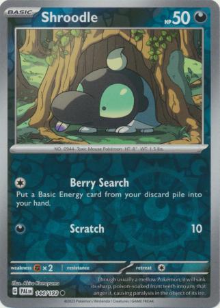 Pokemon Scarlet & Violet Paldea Evolved Shroodle Card Reverse Holo