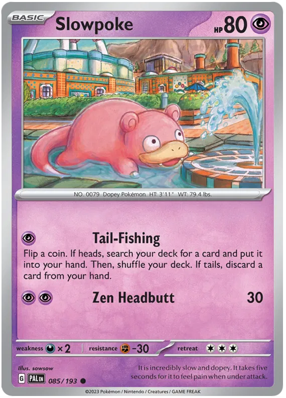 Pokemon Scarlet & Violet Paldea Evolved Slowpoke Card