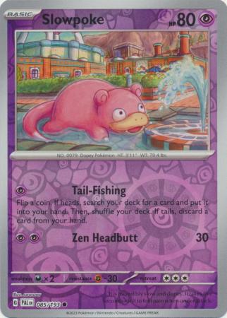 Pokemon Scarlet & Violet Paldea Evolved Slowpoke Card Reverse Holo