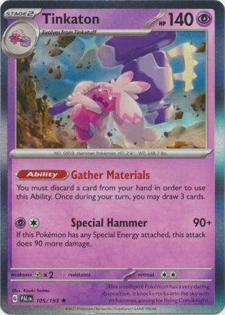 Pokemon Scarlet & Violet Paldea Evolved Tinkaton Card Holo