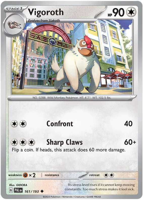 Pokemon Scarlet & Violet Paldea Evolved Vigoroth Card