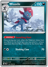 Pokemon Scarlet & Violet Paldea Evolved Weavile Card