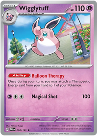 Pokemon Scarlet & Violet Paldea Evolved Wigglytuff Card