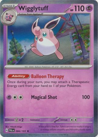 Pokemon Scarlet & Violet Paldea Evolved Wigglytuff Card Holo